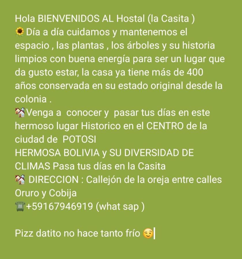 Casa De Huespedes Maria Victoria Hotel Potosi Ngoại thất bức ảnh